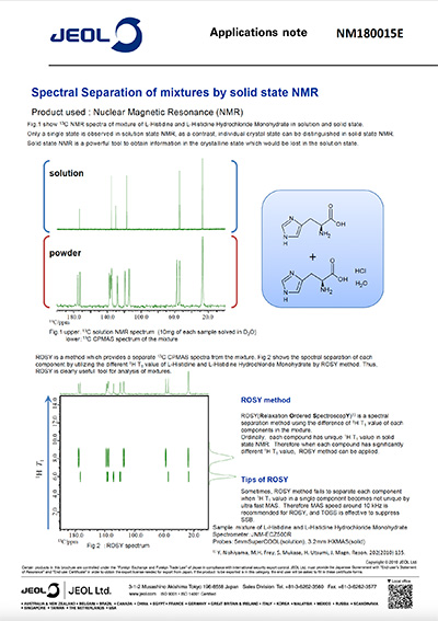 Spectral Separation of mixtures by solid state NMR